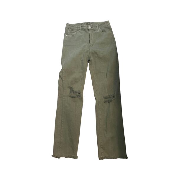 GUC V.I.P. Olive Green Denim Jeans Women's Cotton/Spandex Size 9/29 - Picture 1 of 5